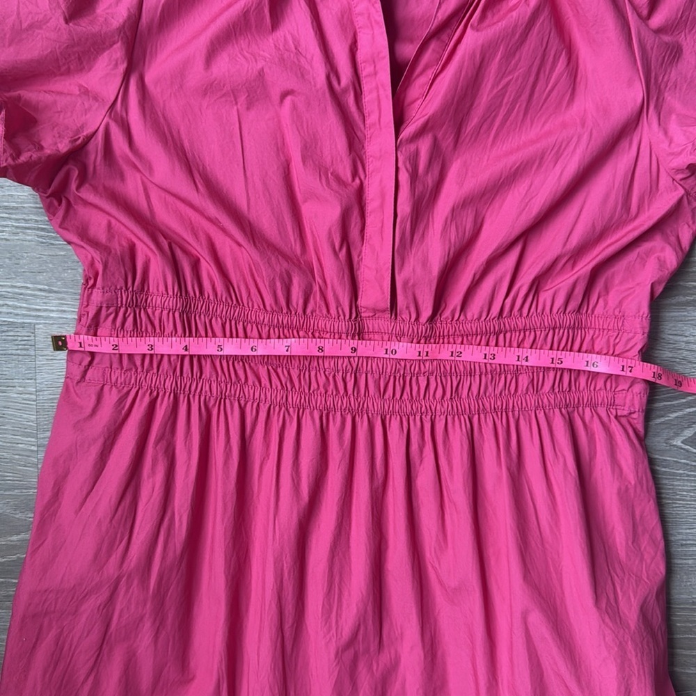Quince Hot Pink Short-Sleeve Tiered Maxi Dress - Picture 12 of 13